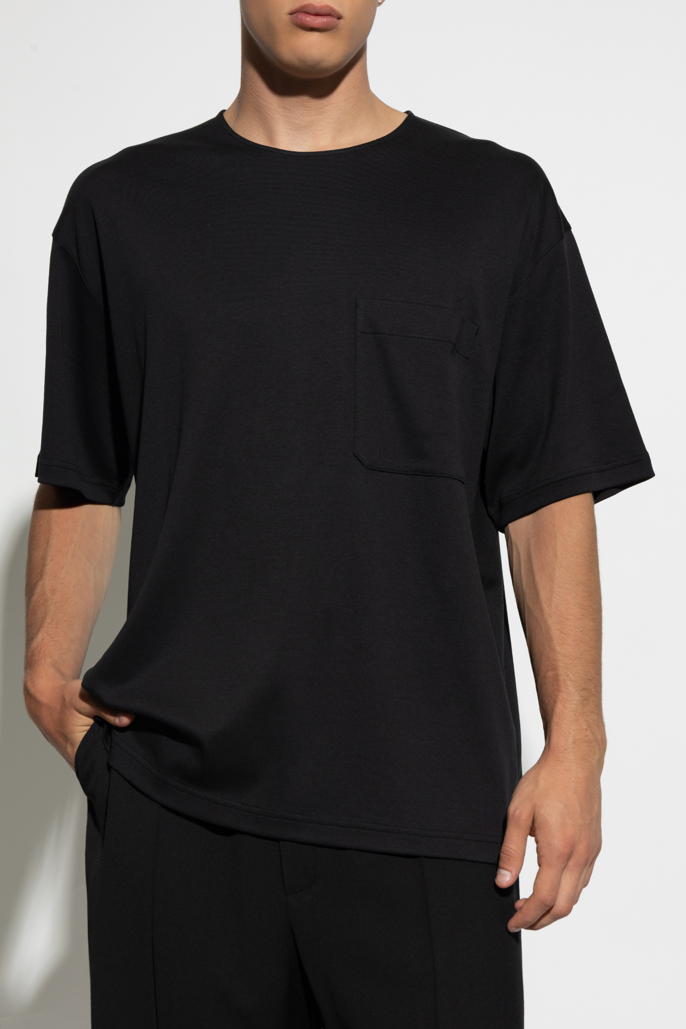 Black T-shirt with pocket Lemaire - Vitkac AS